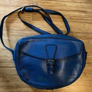 Louis Vuitton used blue small hand bag